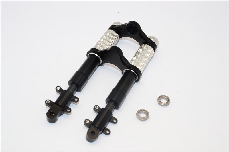 Kyosho Motor Cycle Aluminium Front Shock (Upper Silver, Lower Black) - 1set - GPM KM018X/BKS