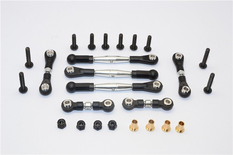 Tamiya GF01 Aluminium Anti-thread Turnbuckle - 7pcs set (For GF01 / TL01) - GPM GF170