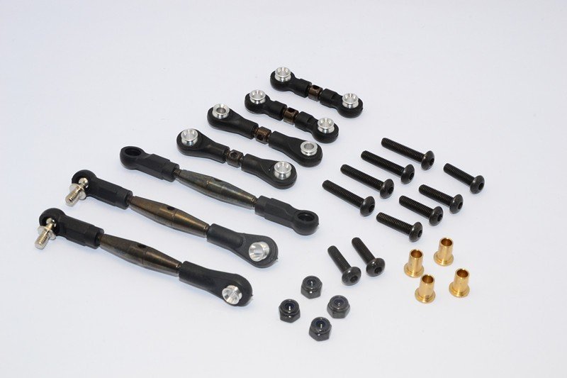 Tamiya GF01 Spring Steel Anti-thread Turnbuckle - 7pcs set (For GF01 / TL01) - GPM GF170ST