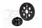 TAMIYA XV-02 Medium Carbon Steel High Speed M0.6 Module Spur Gear 70T+Spur Gear Holder - GPM XV23570TS