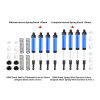 TEAM LOSI LMT 2.0 Grave Digger 4X4 Solid Axle Brushless Monster Truck 6061-T6 Alloy Front & Rear Complete Internal Spring Shock set (130mm And 134mm) - GPM LMT2130134FR