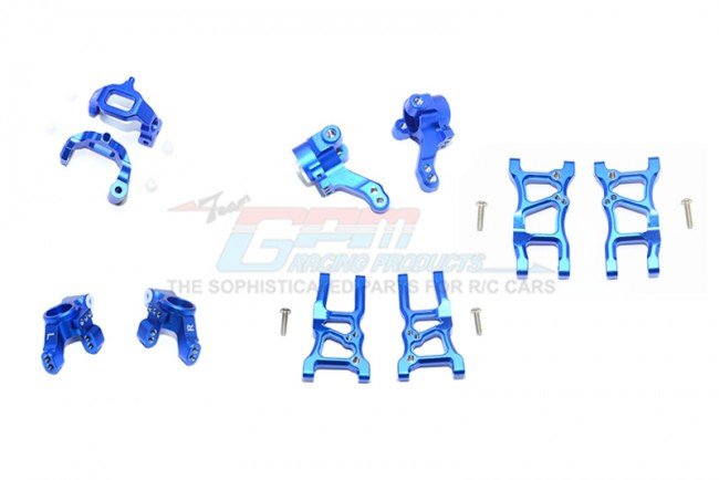 Aluminum F Lower Arms, R Lower Arms, Front + Rear Knuckle Arms, Front C Hubs-18pc set