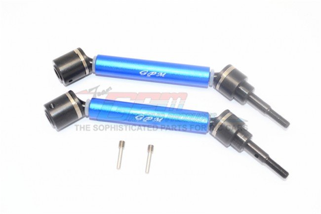 TRAXXAS MAXX MONSTER TRUCK Harden Steel+Aluminum Front/Rear Adjustable CVD Drive Shaft - 4pc set - GPM TXMS123F/RSA