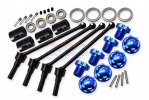 TRAXXAS MAXX WITH WIDEMAXX MONSTER TRUCK Hard Steel Front & Rear Extend CVD Shaft (110mm) With Aluminum Wheel Lock & Hex Claw - 36pc set - GPM TXMW110FRS