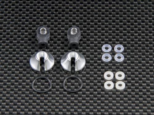 TRAXXAS 1:16 Mini E-REVO  Alloy Lower Spring Retainer (1pr) + Nylon Ball Ends With Balls (1pr) + Steel Shaft (1pr) + O-rings X 4pcs + Delrin Washers X 4pcs - GPM ERV348/ASSC