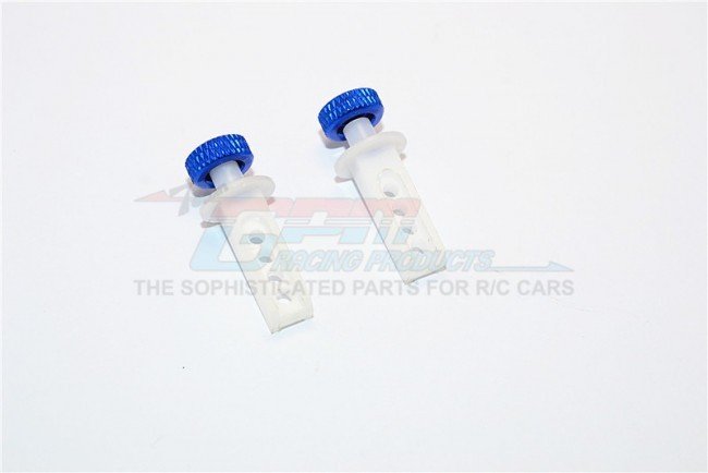GPM Kit Di Protezione Servosterzo In Alluminio Blu Per Traxxas 1/16 Mini E-Revo E Mini Rally - 2 Pezzi