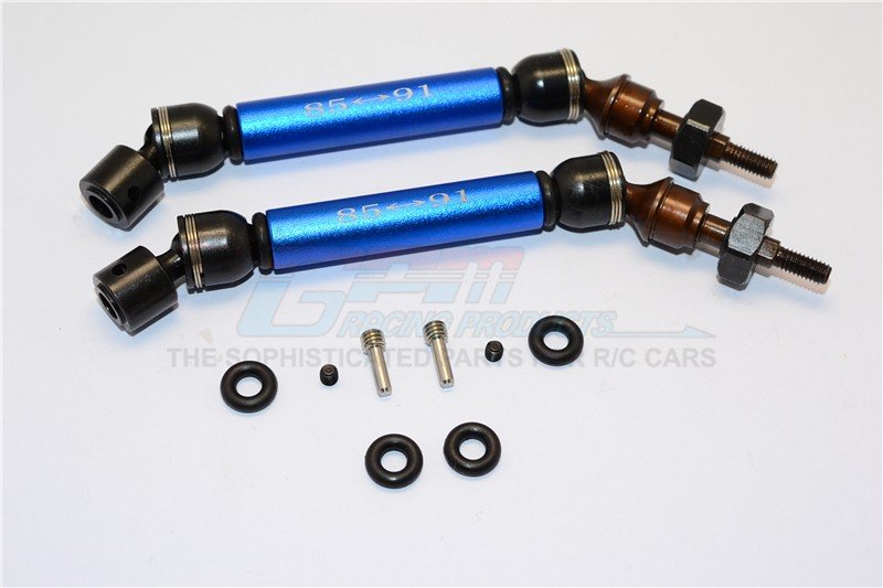 TRAXXAS 1/10 Slash 4x4 Steel+Aluminium Front CVD Drive Shaft With 12mmx6mm Wheel Hex - 1pr set - GPM SSLA1280FH