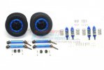 TRAXXAS 1/10 Slash 4x4 Front + Rear Aluminum Shocks+Steel #45 AXLE+Spring Steel Hex+Rubber Tires&Plastic Rim (Low Center Of Gravity set ) - 68pc set - GPM RUS488910SA