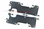 TRAXXAS SLEDGE MONSTER TRUCK Carbon Fibre Dust-Proof Protection Plate For Rear Suspension Arm - 14pc set - GPM GSLE056A