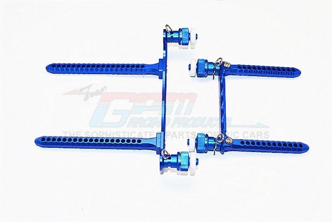 TRAXXAS TELLURIDE 4x4 Aluminium Front + Rear Body Post Mount With Magnet Post - 1set - GPM TEL201FRA