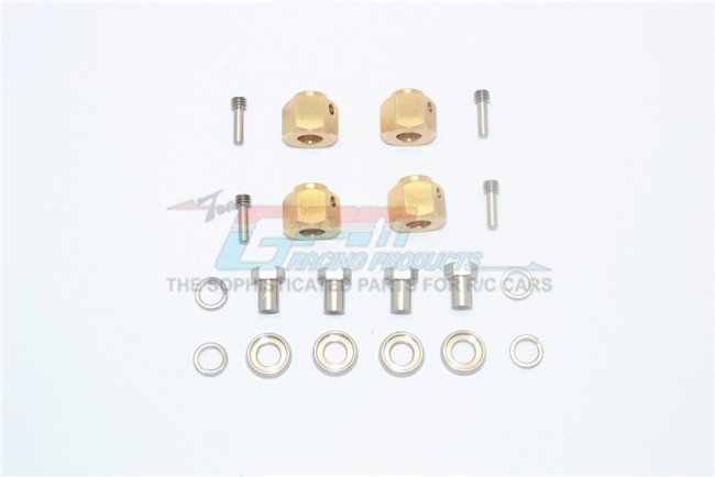 TRAXXAS TRX4 TRAIL CRAWLER Brass Wheel Hex Adapters 9mm - 20pc set - GPM TRX4010X/9M