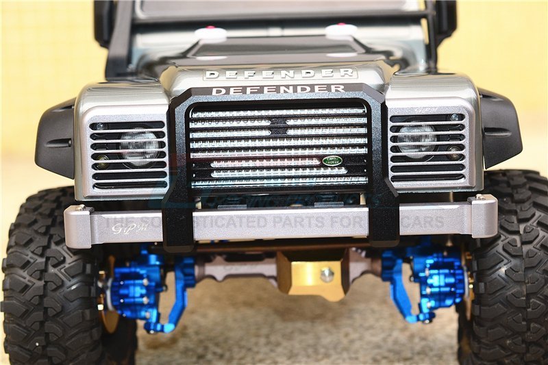 1 Set Black On-Road Street Fighter Traxxas TRX-4 Trail Defender Crawler Aluminum Front /& Rear Bumper With Winch Plate