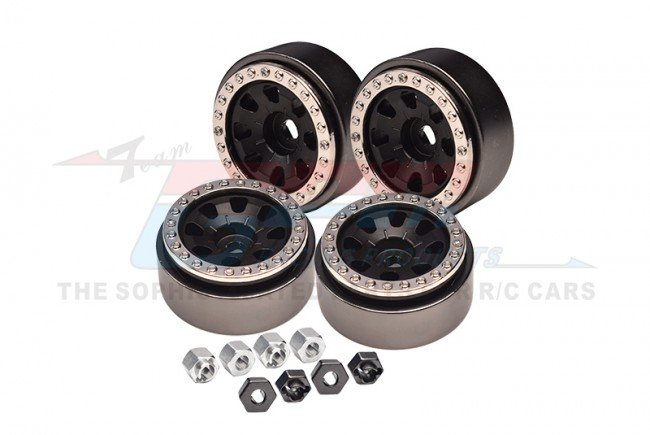 TRAXXAS TRX4M FORD BRONCO Aluminum 1-inch Beadlock Wheel Rims set (8 Poles) - GPM TRX4MZSP1216