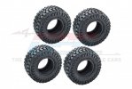 TRAXXAS TRX4M FORD BRONCO 1.0 Inch High Adhesive Crawler Rubber Tires 50.8mm X 22.8mm With Foam Inserts - GPM TRX4MZSP22A