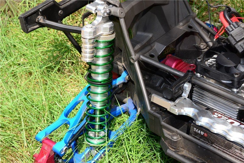 TRAXXAS 1/8 XMAXX ALUMINIUM FRONT/REAR ADJUSTABLE SPRING SHOCKS 1PR