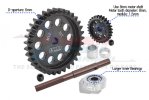 TRAXXAS XRT 8S 40CR Carbon Steel M1.5 Spur Gear 33T + Motor Gear 27T - GPM XRT2733TS