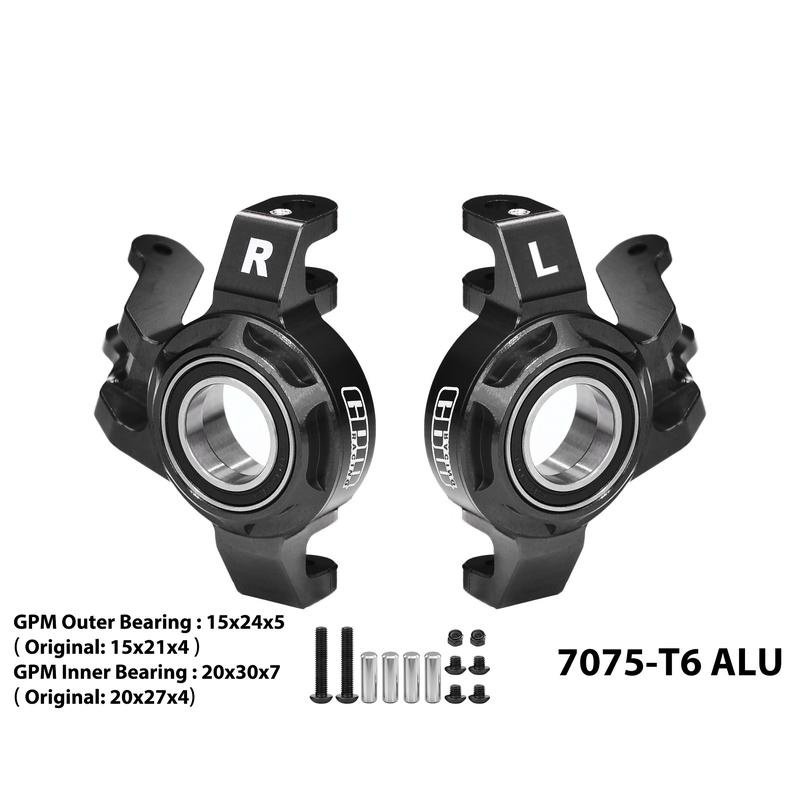YIKONG YK7081 TB8 7075 Alloy Steering Knuckle (Larger Bearings) - GPM TB8/021