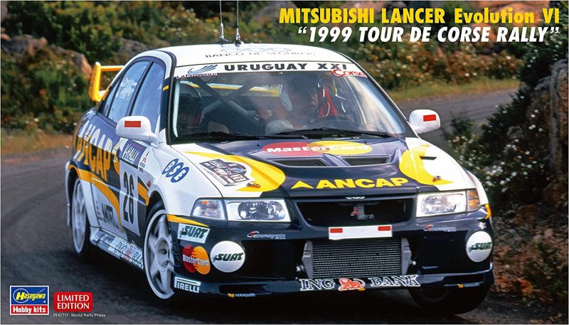 Hasegawa 20608 - 1/24 Mitsubishi Lancer Evolution VI \'1999 Tour de Corse Rally\'