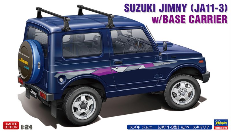 Hasegawa 20744 - 1/24 Suzuki Jimny (JA11-3) With Base Carrier