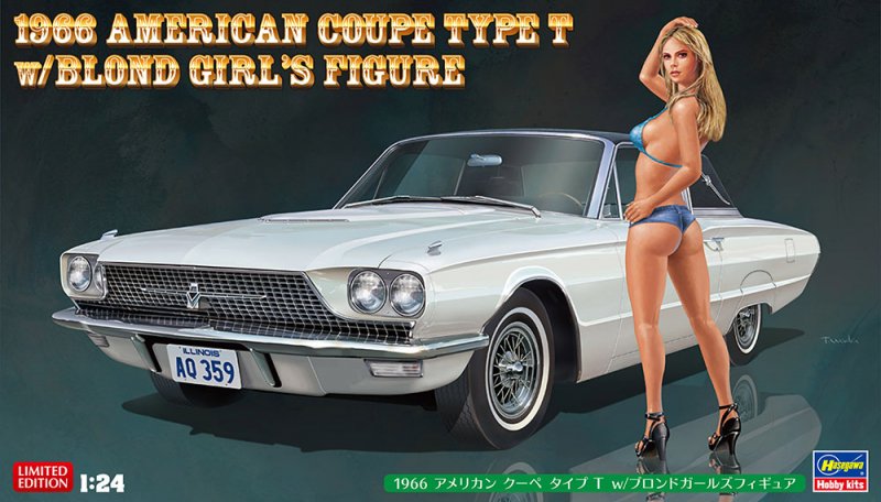 Hasegawa SP441 - 1/24 1966 American Coupe Type T With Blond Girl\'s Figure 52241