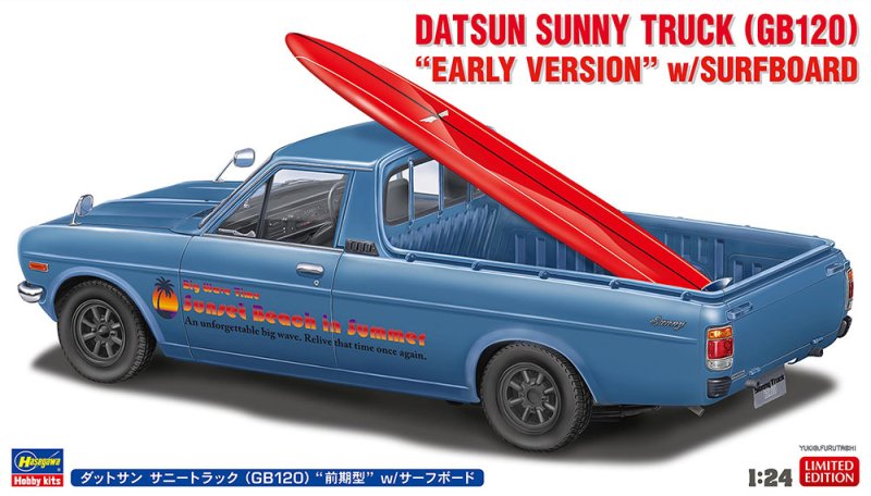 Hasegawa 20778 - 1/24 Datsun Sunny TRUCK(GB120) Early Version w/Surfboard