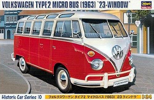 Hasegawa 21210 - 1/24 HC-10 Volkswagen Type 2 Micro Bus 1963 23-Window