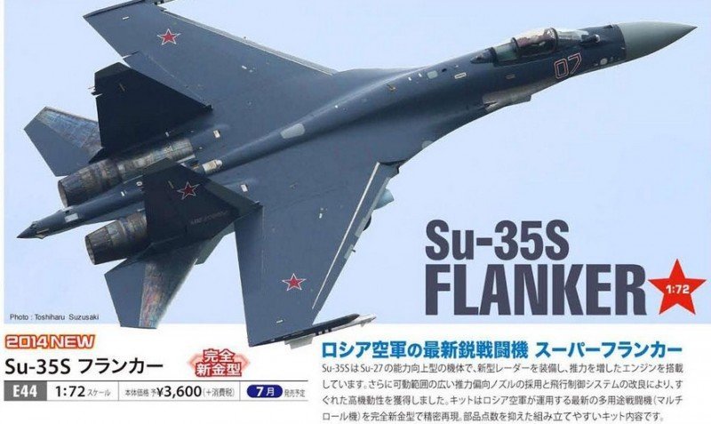 Hasegawa 01574 E44 1/72 Su-35S Flanker Russian Air Force Multi