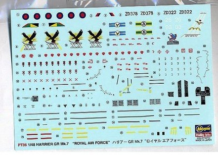 HASEGAWA 07236 1//48 Harrier Gr Mk.7 Royal Air Force