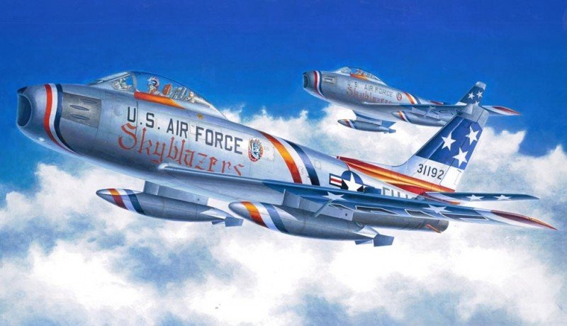 Hasegawa 09969 - 1/48 F-86F-35 Sabre Skyblazers