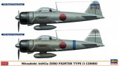 Hasegawa 02002 - 1/72 Mitsubihsi A6M2a Zero Fighter Type 11 Combo (2 Set)