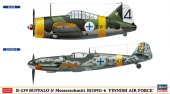 Hasegawa 02279 - 1/72 B-239 Buffalo & Messerschmitt Bf109G-6 FAF Finnish Air Force