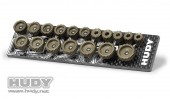 HUDY 107153 - Set Of 18 Aluminium Pinions 64p With Caddy 18t ~ 35t