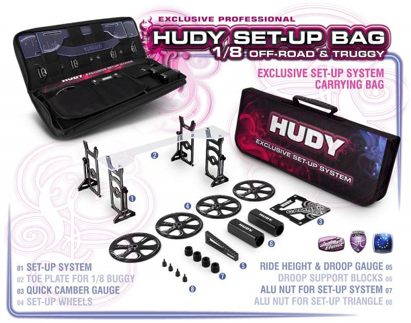 HUDY セットアップバッグ199240 HUDY 199240 - Set-Up Bag for 1/8 Off-Road & Truggy Systems