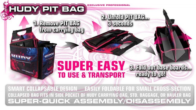 HUDY 199310 Professional Pit Bag for RC Hobbyists