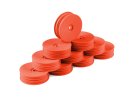 HUDY 803221-O 1/10 OFF-ROAD Wheel - 2WD - Front - Narrow - Orange (10)