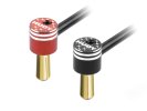 HUDY 293211 Aluminium Bullet Plug Black & RED With 5mm Golden Bullets - SET