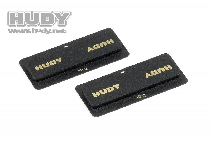 HUDY 293090 - LIPO CHASSIS BALANCING WEIGHTS 12g - LOW CG (2)