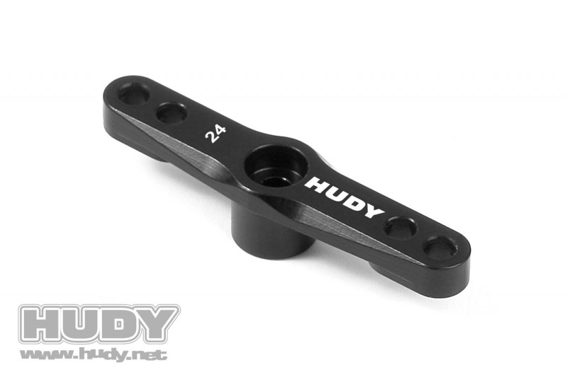 HUDY 293505 - Aluminium Throttle Servo Horn 1/8 Off-Road Hitec - 24t