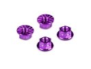HUDY 296542-V - Titanium NUT M4 With Serrated Flange - Violet (4)