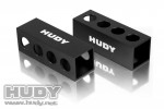 HUDY 107704 - HUDY Chassis Droop Gauge Support Blocks 30mm For 1/8 Off-Road - Lightweight (2)