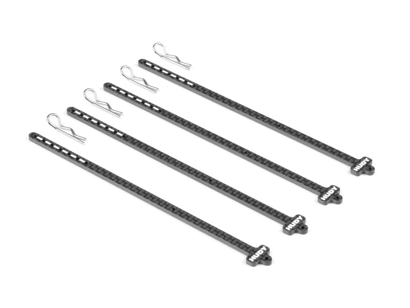 HUDY 105121 Carbon Tire Stick 1/10 ON-ROAD & OFF-ROAD Wheels With 5mm Mounting Hole (4)