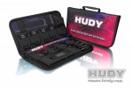 HUDY 108256 - Complete Set Of Set-Up Tools + Carrying Bag - For 1/10 Touring Cars