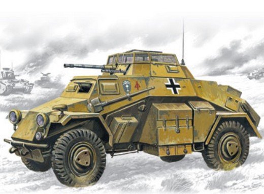 ICM 72411 - 1/72 Sd.Kfz.222, German Light Armoured Vehicle