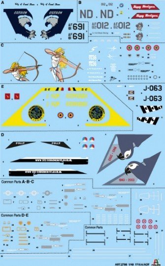 Italeri 2786 1/48 Scale Fighter Model Kit Lockheed Martin F-16 A Fighting Falcon 