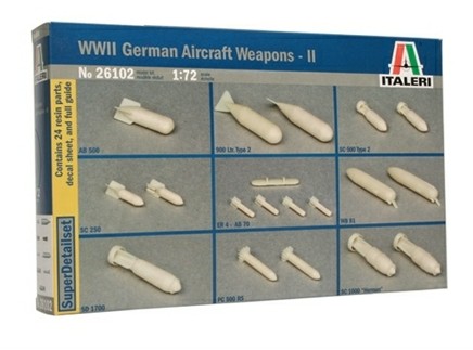 Italeri 26102 - 1/72 WWII German aircraft weapons (II bombs version)