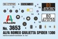 alt="Italeri 3653 - 1/24 Alfa Romeo Giulietta Spider 1300" title="Italeri 3653 - 1/24 Alfa Romeo Giulietta Spider 1300"