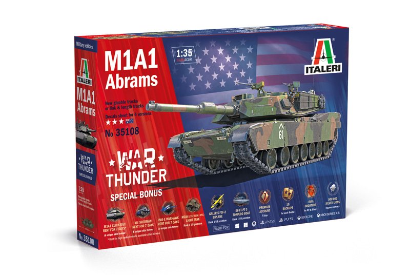 Italeri 35108 - 1/35 War Thunder M1A1 Abrams