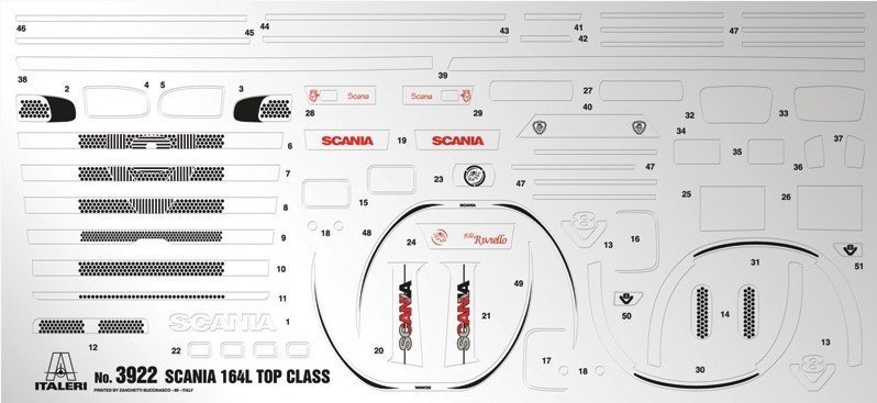 Modellino Da Costruire Scania 164L TopClass Showtruck Scala 1:24 - Italeri 3922, Per Collezionisti