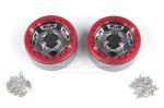 Aluminum 1.9'' 5-Spokes Beadlock Wheels - Red (2pcs) Wide 32mm / 1.25'' Hex 12mm for Traxxas TRX-4 / Tamiay CC01 / Axial SCX10 / Redcat Gen8