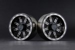 Aluminum 1.9'' Beadlock 8 Spokes Wheels (TYPE E) - Black